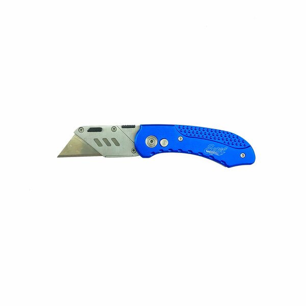 Excel Blades K55 Folding Utility Knife with Clip, 5 Blades, Asst. Colors, 12pk. 16055